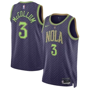 CJ McCollum New Orleans Pelicans Nike Unisex 2024/25 Premium Swingman Player Jersey City Edition Purple