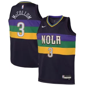 CJ McCollum New Orleans Pelicans Nike Youth Swingman Jersey Tendance City Edition Purple