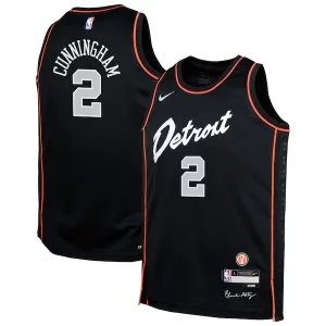 Cade Cunningham Detroit Pistons Nike Youth Swingman Replica Jersey City Exclusif Edition Black