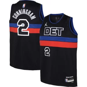 Cade Cunningham Stylish Detroit Pistons Jordan Brand Youth Swingman Jersey Statement Edition Black