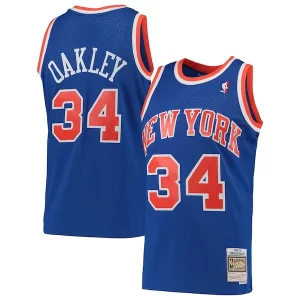 Charles Oakley New York Knicks Hardwood Classics Swingman Jersey Superbe Blue