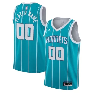 Charlotte Hornets Jordan Brand 2020/21 Swingman Custom Jersey Icon Edition Teal Classique