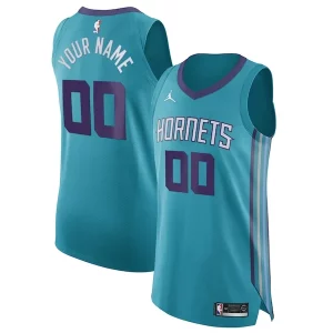 Charlotte Hornets Jordan Brand Authentic Custom Jersey Teal Icon Prime Edition