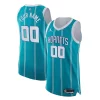 Charlotte Hornets Nike 2021/22 Diamond Swingman Authentic Vibrant Custom Jersey Icon Edition Teal