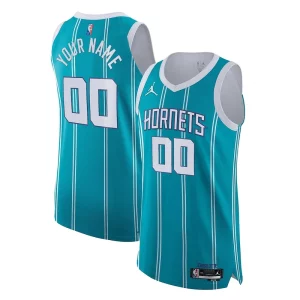 Charlotte Hornets Nike 2021/22 Diamond Swingman Authentic Vibrant Custom Jersey Icon Edition Teal