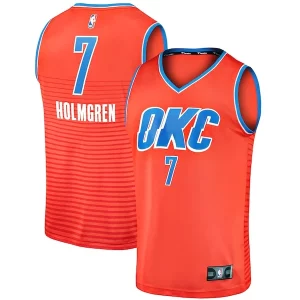 Chet Holmgren Oklahoma City Thunder Fast Break Replica Player Jersey Statement Edition Orange Refiné