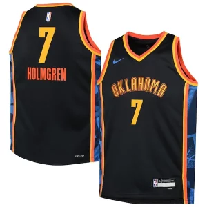 Chet Holmgren Oklahoma City Thunder Nike Youth Prime 2024/25 Swingman Player Jersey City Edition Black