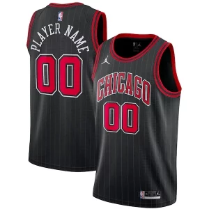 Chicago Bulls Jordan Brand Swingman Custom Jersey Haut de gamme Statement Edition Black