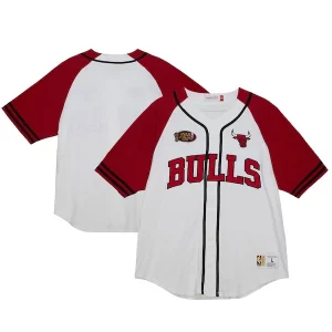 Chicago Bulls Practice Day Baseball Jersey White Dashing