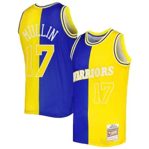 Chris Mullin Golden State Warriors Hardwood Classics 1993/94 Split Premium Swingman Jersey Royal/Gold