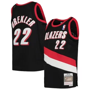 Clyde Bold Drexler Portland Trail Blazers Youth 1991/92 Hardwood Classics Swingman Jersey Black