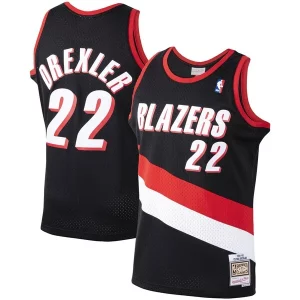 Clyde Drexler Portland Trail Blazers 1991/92 Hardwood Classics Swingman Vibrant Jersey Black