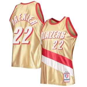 Clyde Drexler Portland Trail Blazers 75th Anniversary 1991/92 Hardwood Magnifique Classics Swingman Jersey Gold