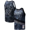 Clyde Drexler Portland Trail Blazers Hardwood Classics 1991/92 Tie Dye Collectible Swingman Jersey Black