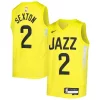 Collin Sexton Utah Jazz Exclusif Nike Youth Swingman Jersey Icon Edition Yellow