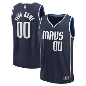 Dallas Mavericks Commémoratif Custom Fast Break Jersey Statement Edition Navy/Blue