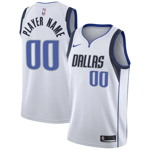 Dallas Mavericks Nike 2020/21 Premium Swingman Custom Jersey Association Edition White
