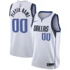 Dallas Mavericks Nike Custom Swingman Jersey Dashing White Association Edition
