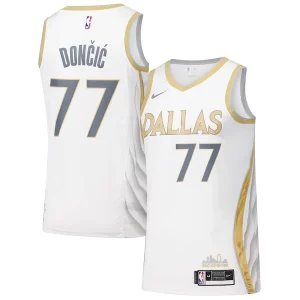Dallas Mavericks Nike Swingman Player Jersey City Élégant Edition White