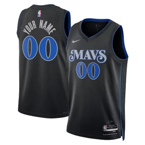 Dallas Mavericks Nike Unisex 2023/24 Custom Swingman Jersey Black Tendance City Edition