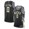Damian Lillard Milwaukee Bucks Jordan Brand Unisex Swingman Player Jersey Statement Edition Black Premium