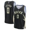 Damian Lillard Milwaukee Bucks Magnifique Youth Fast Break Replica Player Jersey Statement Edition Black
