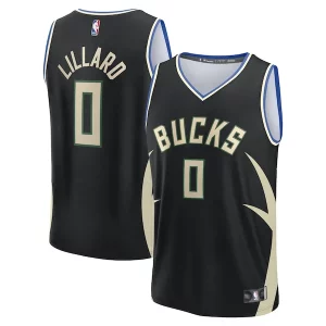 Damian Lillard Milwaukee Bucks Magnifique Youth Fast Break Replica Player Jersey Statement Edition Black
