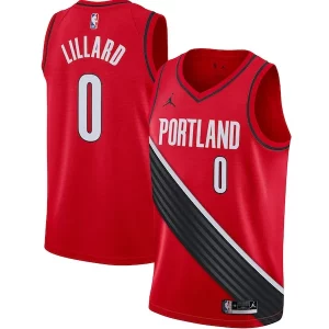 Damian Lillard Portland Trail Blazers Jordan Brand 2020/21 Swingman Jersey Statement Edition Red Commémoratif