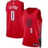 Damian Lillard Portland Trail Blazers Jordan Notable Brand Unisex Swingman Jersey Statement Edition Red