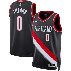 Damian Lillard Portland Trail Blazers Nike Unisex Swingman Jersey Icon Edition Incontournable Black/White