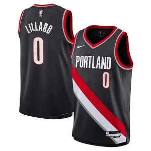 Damian Lillard Exceptionnel Portland Trail Blazers Nike Youth Swingman Jersey Icon Edition Black
