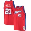 Darius Miles LA Clippers Hardwood Classics Stylish Swingman Jersey Red