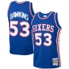 Darryl Dawkins Philadelphia 76ers 1976/77 Hardwood Exceptionnel Classics Swingman Jersey Royal