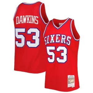 Darryl Dawkins Philadelphia 76ers Hardwood Classics 1979/80 Personalisable Swingman Jersey Red