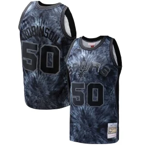 David Robinson Exclusif San Antonio Spurs Hardwood Classics 1998/99 Tie Dye Swingman Jersey Black