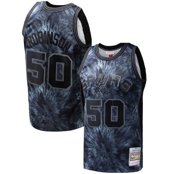 David Robinson Exclusif San Antonio Spurs Hardwood Classics 1998/99 Tie Dye Swingman Jersey Black