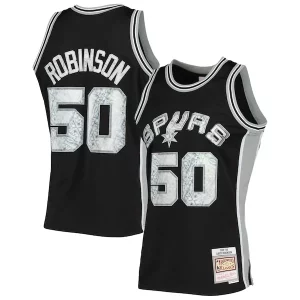 David Robinson San Antonio Spurs 1998/99 Hardwood Classics NBA 75th Exclusif Anniversary Diamond Swingman Jersey Black
