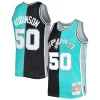 David Robinson San Antonio Stylish Spurs Hardwood Classics 1998/99 Split Swingman Jersey Black/Teal