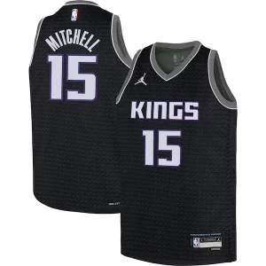Davion Mitchell Sacramento Kings Jordan Brand Youth Swingman Jersey Statement Edition Collectible Black