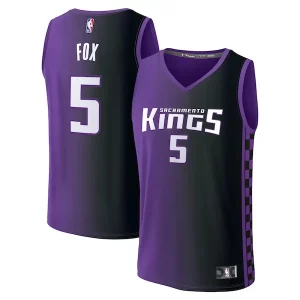 De'Aaron Fox Sacramento Commémoratif Kings Fast Break Replica Player Jersey Statement Edition Purple