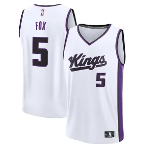 De'Aaron Fox Sacramento Élégant Kings Fast Break Replica Player Jersey Association Edition White