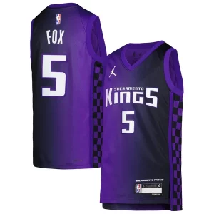 De'Aaron Fox Sacramento Kings Jordan Brand Youth Swingman Notable Jersey Statement Edition Purple