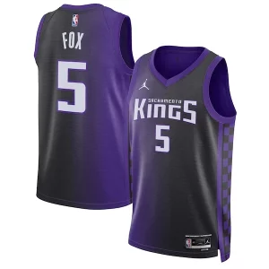 De'Aaron Fox Sacramento Kings Jordan Premium Brand Unisex Swingman Jersey Statement Edition Purple