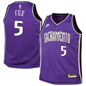 De'Aaron Fox Sacramento Kings Nike Youth 2024/25 Swingman Jersey Purple Magnifique Classic Edition