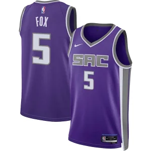 De'Aaron Fox Splendide Sacramento Kings Nike Unisex Swingman Jersey Icon Edition Purple