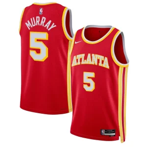 Dejounte Murray Uniques Atlanta Hawks Nike Unisex Swingman Jersey Association Edition Red