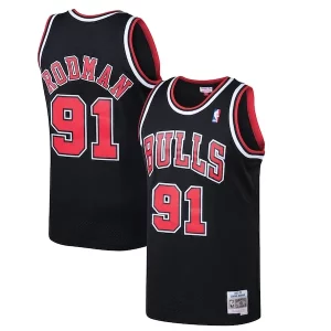 Dennis Rodman Chicago Bulls 1997/98 Collectible Hardwood Classics Swingman Jersey Black
