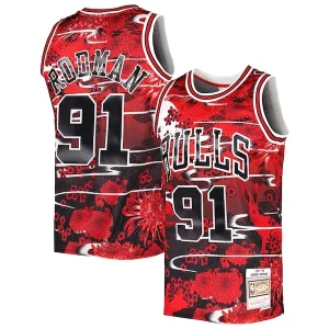 Dennis Rodman Chicago Bulls 1997/98 Hardwood Classics Lunar New Year Swingman Jersey Personalisable Red