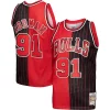 Dennis Rodman Chicago Bulls Big & Tall Hardwood Classics 1995/96 Split Luxueux Swingman Jersey Red/Black