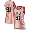 Dennis Rodman Chicago Bulls Women's 75th Anniversary Rose Gold 1997 Swingman Jersey Authentique Pink